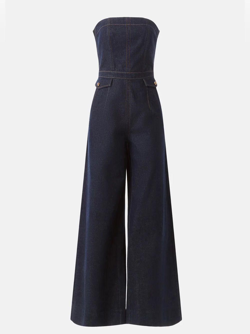 PAIGE Francesca Jumpsuit in Saville Blue Denim Wide Leg Utility One Piece NWT - Picture 7 of 12